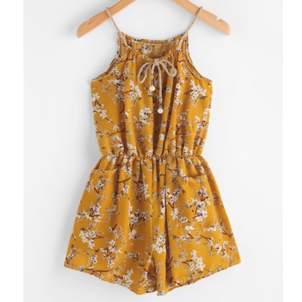 Boho floral romper
